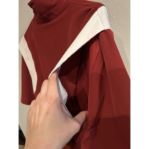 Alabama Crimson Tide Mens Large Nike Short Sleeve Windbreaker 1/4 Zip Vented - Picture 6 of 9